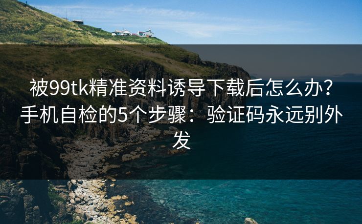 被99tk精准资料诱导下载后怎么办？手机自检的5个步骤：验证码永远别外发