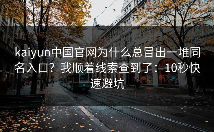 kaiyun中国官网为什么总冒出一堆同名入口？我顺着线索查到了：10秒快速避坑